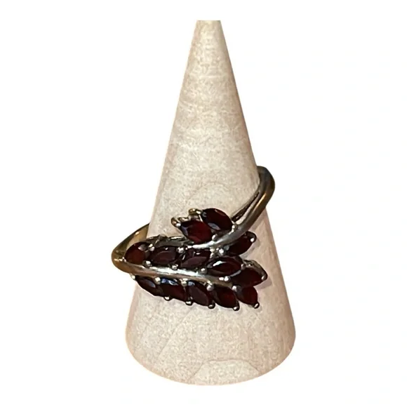 CHINA 925 Sterling Silver Ring w Lab Ruby 4.3 grams - Picture 4 of 6